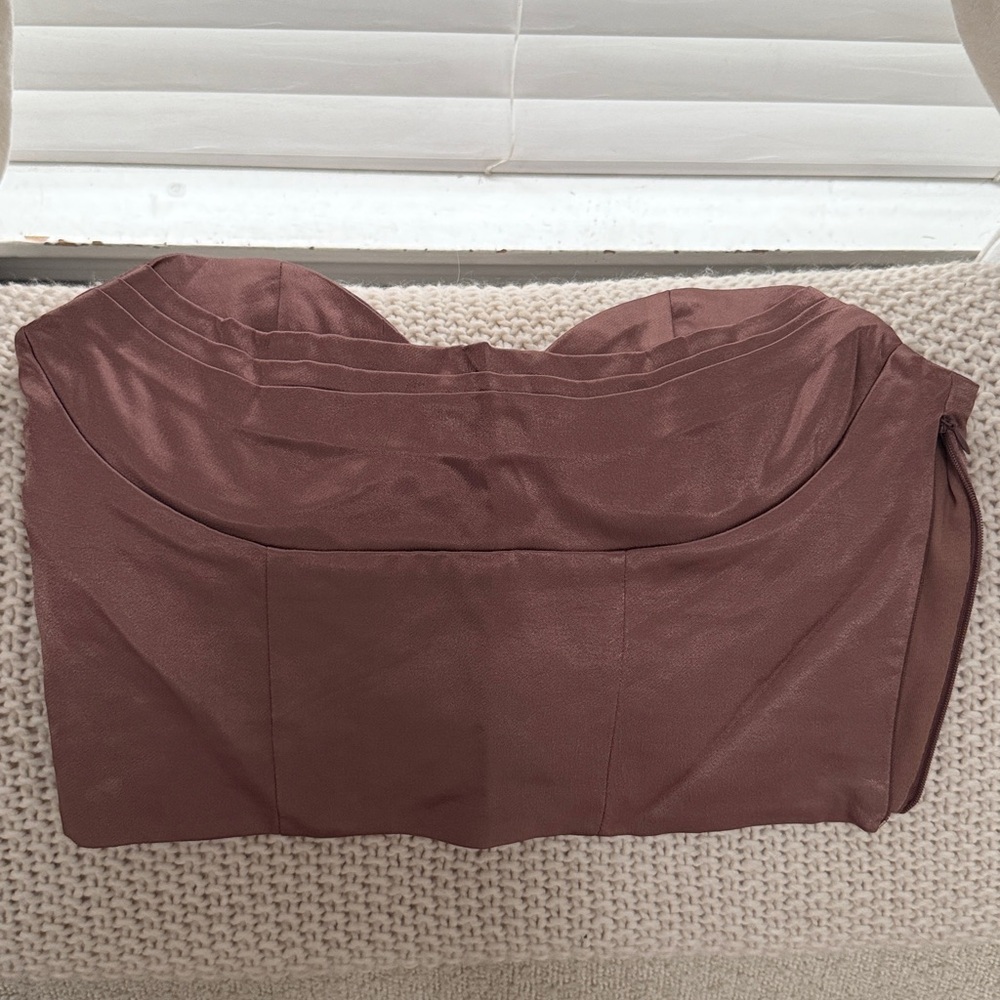 Zara Dusty Pink Strapless Corset Top